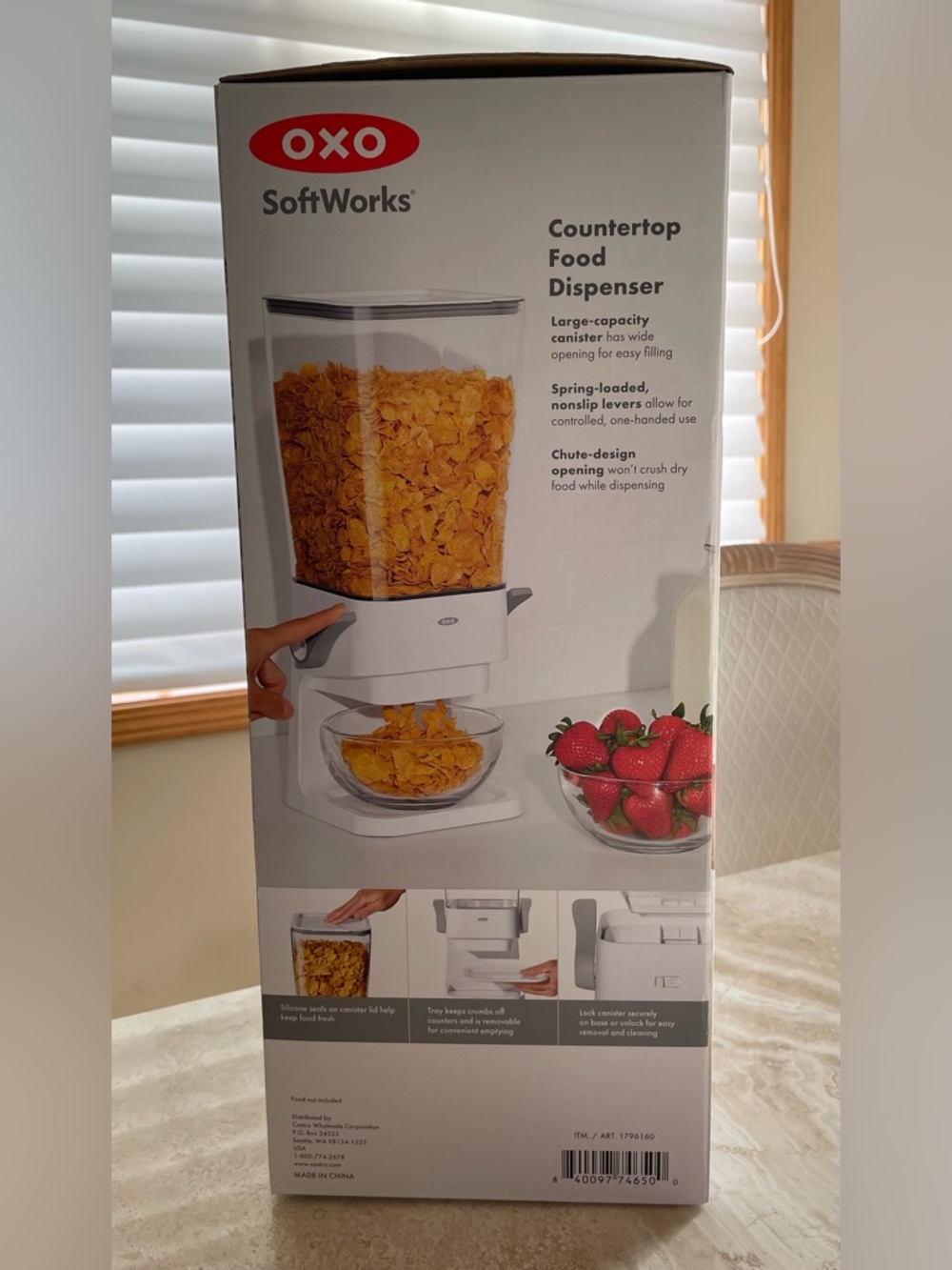 OXO SoftWorks Clear Food Dispenser with White Base *NEW* - Picture 2 of 7